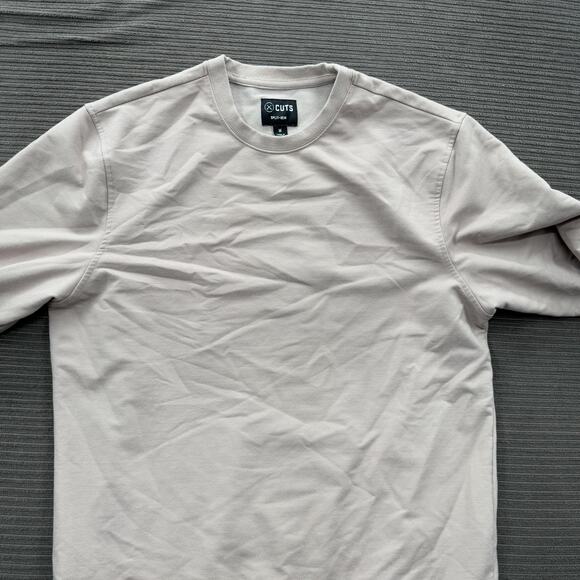 Cuts Split-Hem Sweater Mens Medium Pink Hyperloop Crewneck Pullover Casual - Picture 8 of 9